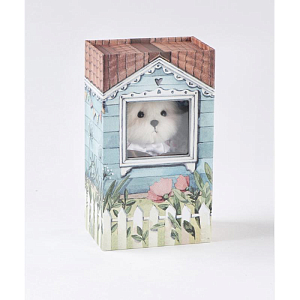 Медведь Lina TeddyTales, в плаще с помпонами, XS, молочный, брелок, 15 см